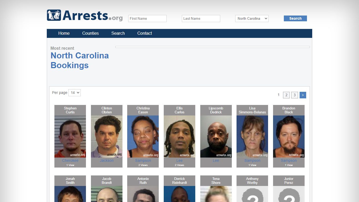 North Carolina Arrests and Inmate Search